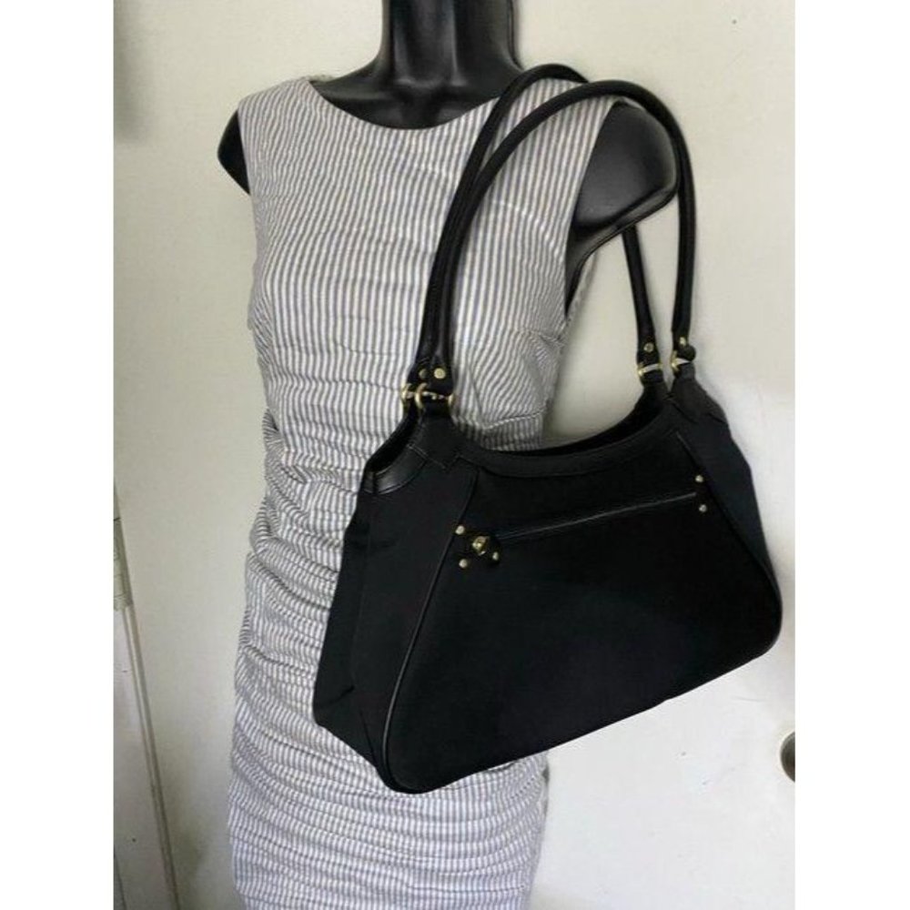 Maxx New York Tote Black Nylon Fabric Shoulder Bag - Picture 7 of 12